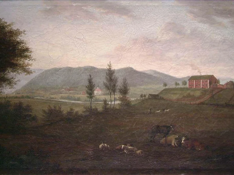 1774-Jacob Petersen - Veduta della chiesa e della canonica di Støren